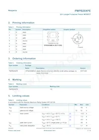 PMPB20XPE Datasheet Page 2