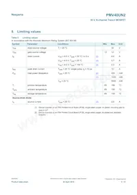 PMV40UN2R Datasheet Page 3