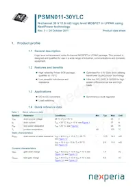 PSMN011-30YLC Datasheet Copertura