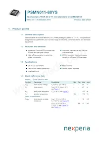 PSMN011-80YS Datasheet Cover