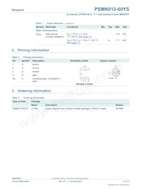 PSMN012-60YS Datasheet Page 2
