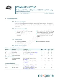 PSMN013-30YLC Datasheet Cover