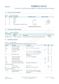 PSMN013-30YLC Datasheet Page 2