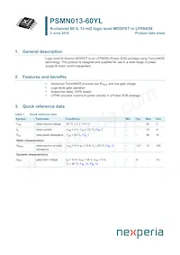 PSMN013-60YLX Datasheet Cover