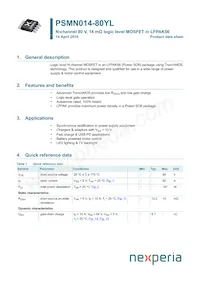 PSMN014-80YLX Datasheet Copertura