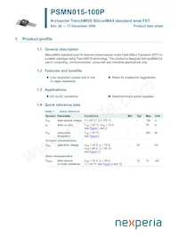 PSMN015-100P Datasheet Cover