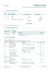 PSMN015-60BS Datasheet Page 2