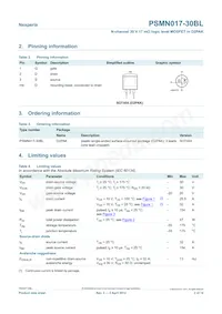 PSMN017-30BL Datasheet Page 2