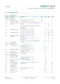 PSMN017-60YS Datasheet Page 6