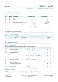 PSMN017-80BS Datasheet Page 2