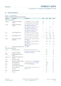 PSMN017-80PS Datasheet Pagina 5