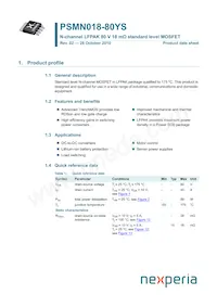 PSMN018-80YS Datasheet Cover