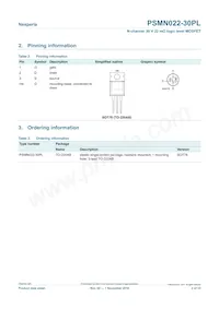 PSMN022-30PL Datasheet Pagina 2