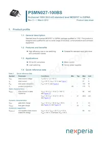 PSMN027-100BS Datasheet Cover