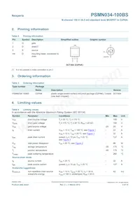 PSMN034-100BS Datasheet Page 2