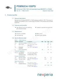 PSMN034-100PS Datasheet Cover