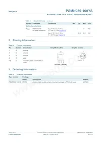 PSMN039-100YS Datasheet Page 2