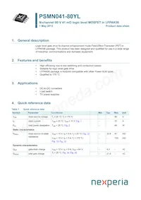 PSMN041-80YLX Datasheet Cover