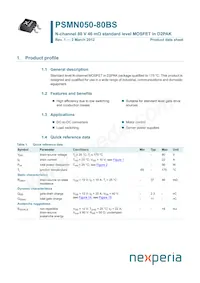 PSMN050-80BS Datasheet Copertura