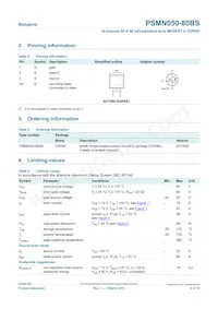 PSMN050-80BS Datasheet Page 2