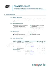 PSMN069-100YS Datasheet Cover