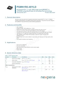 PSMN1R0-40YLDX Datasheet Copertura