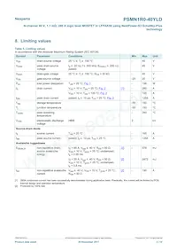 PSMN1R0-40YLDX數據表 頁面 3