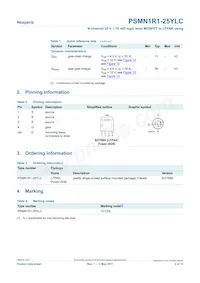 PSMN1R1-25YLC Datasheet Page 2