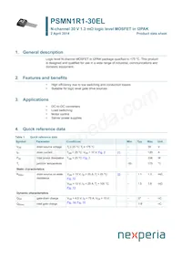 PSMN1R1-30EL Datasheet Copertura