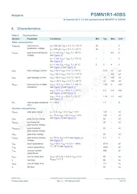 PSMN1R1-40BS數據表 頁面 5