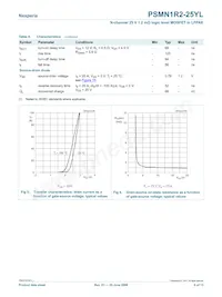 PSMN1R2-25YL Datasheet Page 6