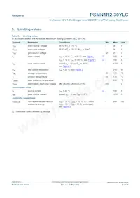 PSMN1R2-30YLC Datasheet Page 3