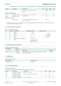 PSMN1R2-30YLDX Datasheet Page 2