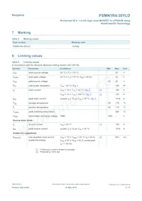 PSMN1R4-30YLDX數據表 頁面 3