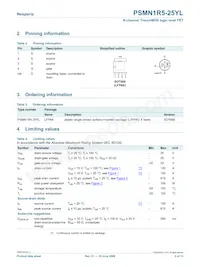 PSMN1R5-25YL Datasheet Page 2