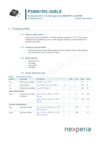 PSMN1R5-30BLEJ Datasheet Copertura