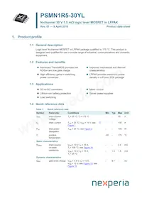 PSMN1R5-30YL Datasheet Copertura