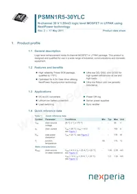 PSMN1R5-30YLC Datasheet Cover