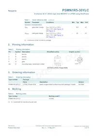 PSMN1R5-30YLC Datasheet Page 2
