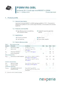 PSMN1R6-30BL Datasheet Copertura