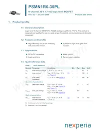 PSMN1R6-30PL Datasheet Cover