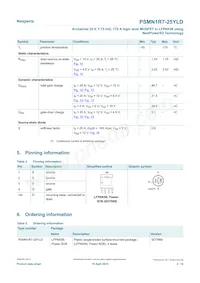 PSMN1R7-25YLDX數據表 頁面 2