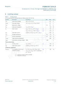 PSMN1R7-25YLDX Datasheet Page 4