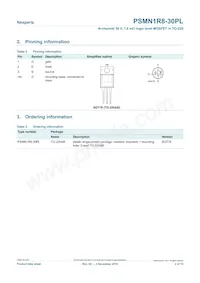 PSMN1R8-30PL Datasheet Page 2