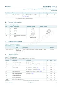 PSMN1R8-40YLC Datasheet Page 2