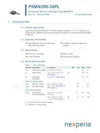 PSMN2R0-30PL Datasheet Cover