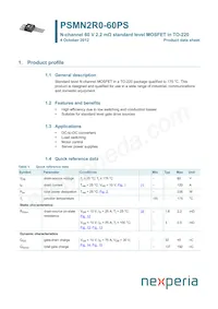PSMN2R0-60PS Datasheet Cover