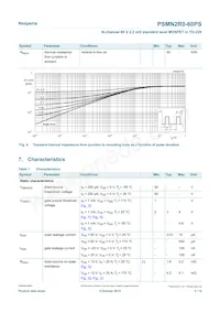 PSMN2R0-60PS Datasheet Page 5