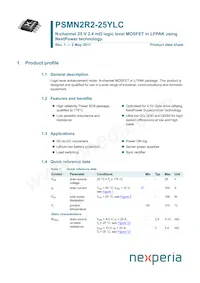 PSMN2R2-25YLC Datenblatt Cover