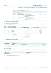 PSMN2R2-25YLC Datasheet Page 2